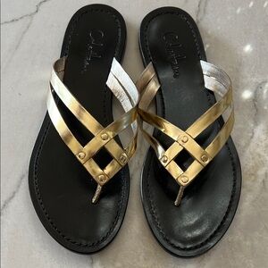 Cole Haan Vineyard Thong Flip Flop in Gold